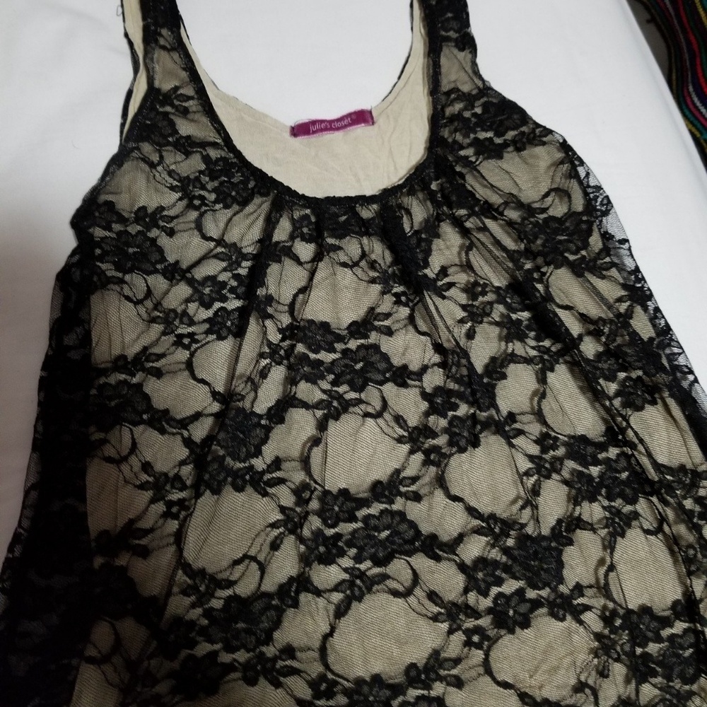 black lace tank top